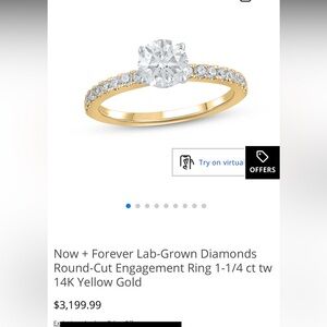 Now + Forever Yellow Gold Diamond Engagement Ring